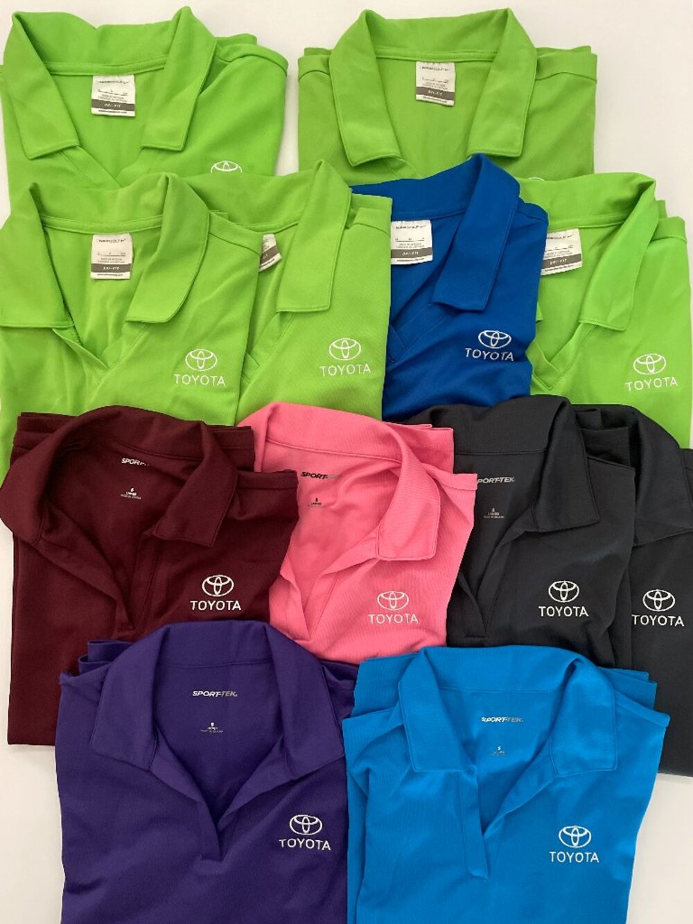 12 Toyota Polo Shirts (Nike Golf and Sport-Tek) - Small / Medium